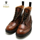 トリッカーズ ウィングチップ m2508 カントリーブーツ モルトン Tricker's MALTON キャラメル