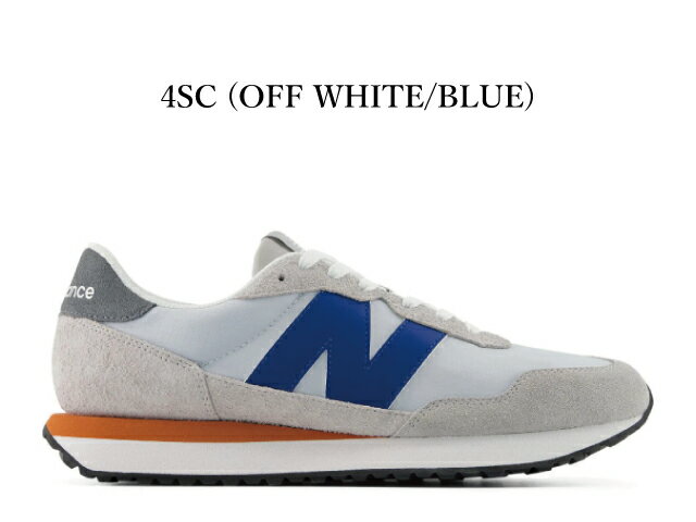 乐天商城 - ニューバランス スニーカー メンズ 237 new balance M237 MS237 4SC オフホワイト ブルー ビッグNロゴ 靴