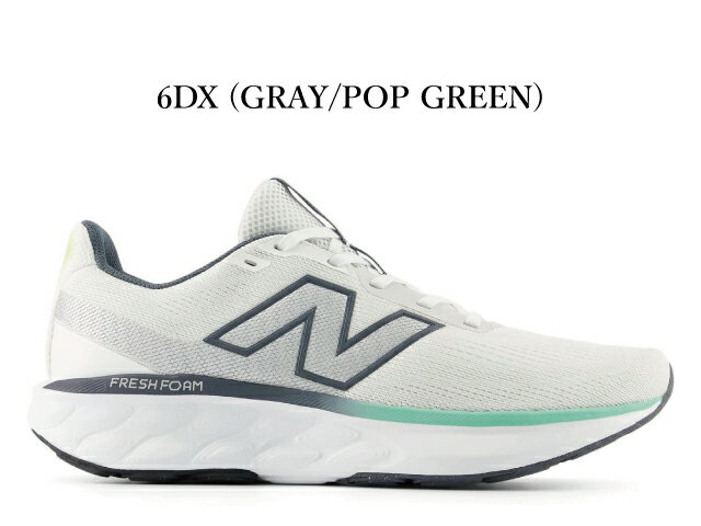 乐天商城 - ニューバランス フレッシュフォーム M520 new balance Fresh Foam v9 6DX グレー ポップグリーン ランニング ウォーキング メンズ スニーカー 2E 4E 幅