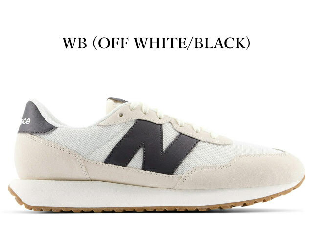 乐天商城 - ニューバランス スニーカー メンズ 237 new balance M237 MS237 WB オフホワイト ブラック ビッグNロゴ 靴
