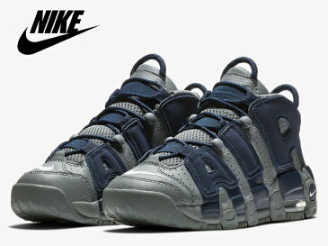 NIKE ナイキ エア モア アップテンポ AIR MORE UPTEMPO GS 415082-009 COOL GREY/WHITE-MIDNIGHT NAVY レディース スニーカー グレー ネイビー