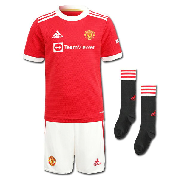 ロナウド 7番 マンチェスターユナイテッド ユニフォーム 3点セット ミニキット ホーム 半袖 パンツ ショーツ ソックス ストッキング 21/22 リトルキッズ スモールボーイ ジュニア adidas アディダス 正規品 即発送対応商品ネット注文 サッカー 用品 セール