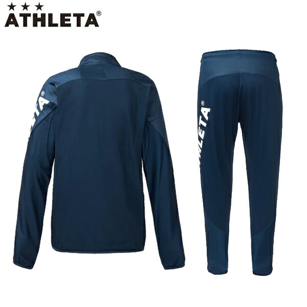 アスレタ 定番ジャージジャケット パンツ 上下セット 大人用 サッカー フットサル トレーニングウェア ジャージ ATHLETA 18003-18004 NVY/NVY 2