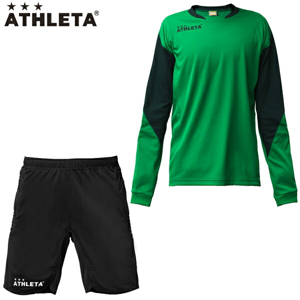 【お取り寄せ商品】アスレタ 定番GKキーパーウェア 上下セット サッカー ATHLETA 18010-18011 KGR/BLK