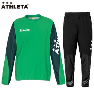 アスレタ ピステシャツ パンツ 上下セット 大人用 サッカー フットサル トレーニングウェア ジャージ ATHLETA 18012-18013 KGR/BLK