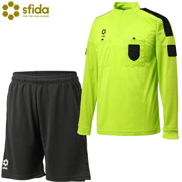スフィーダ レフェリーシャツ L/S パンツ 大人用 サッカー レフリーウェア 上下セット 長袖&パンツ 審判用品 sfida SA-22835/SA-2283...