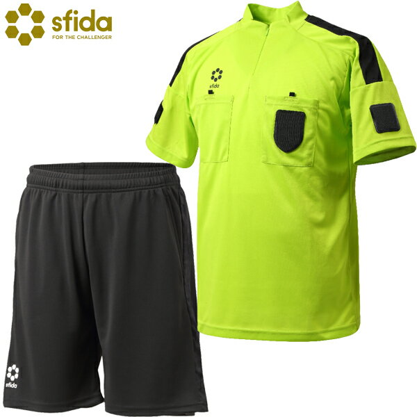 スフィーダ レフェリーシャツ S/S パンツ 大人用 サッカー レフリーウェア 上下セット 半袖&パンツ 審判用品 sfida SA-22836/SA-2283...