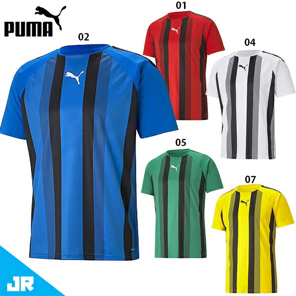 プーマ JR TEAMLIGA ストライプ ゲームシャツ ジュニア 子供用 サッカー プラクティスシャツ 半袖 puma 705147