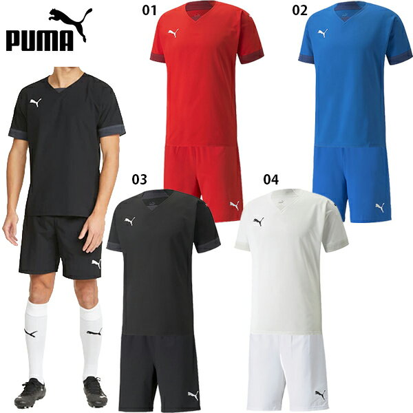 プーマ TEAMFINAL ゲームシャツ ゲームパンツ 上下セット 大人用 サッカー プラクティスシャツ 半袖 プラクティスパンツ puma 705387/705388