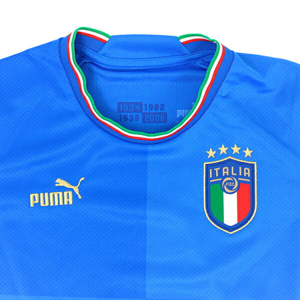 プーマ 2022 イタリア代表 FIGC ホーム SS レプリカシャツ JR ジュニア 子供用 サッカー レプリカユニフォーム 半袖 puma 765645-01ネット通販 サッカー 用品 セール