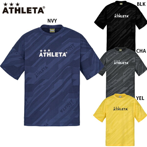 アスレタ ジャガードスウェットシャツ 大人用 サッカー フットサル 半袖スウェットシャツ ATHLETA 03372