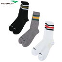 ペナルティ クルーソックス3足セット(25-27cm) 大人用 ショートソックス 靴下 penalty PS3314