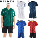 ケルメ ストライプフットボールシャツ&パンツセット 大人用 サッカー フットサル プラクティス上下セット KELME 8151ZB1005