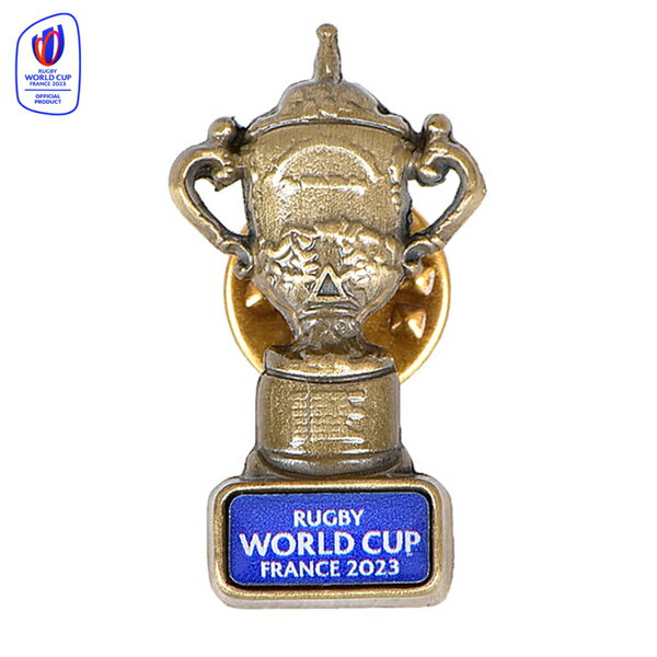 2023年ラグビーワールドカップフランス大会のオフィシャルピンバッジです。 優勝チームが手にするウェブエリスカップをイメージしたピンバッジ。 【素材】 亜鉛合金 【サイズ】 1.5×3cm メーカー希望小売価格はメーカーサイトに基づいて掲載しています。TM & Rugby World Cup Limited 2023
