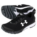 アンダーアーマー UAチャージド エスケープ3 ビッグロゴ エクストラワイド 大人用 ランニングシューズ under armour 3025133-BLKWHT