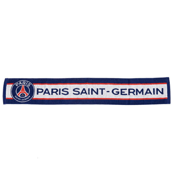 フランス、パリサンジェルマンのジャガードタオルです。 チーム公式ライセンス商品。 【素材】 綿100％ 【カラー】 WHITE：ホワイト 【サイズ】 20cm×120cm 【発売時期】 2024年春夏