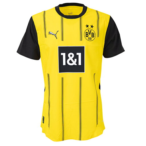 プーマ 24-25 BVB ドルトムント ホームオーセンティックユニフォーム 大人用 サッカーシャツ 半袖 puma 774945-01 プーマ 24-25 BVB ドルトムント ホームオーセンティックユニフォーム 大人用 サッカーシャツ 半袖 puma 774945-01