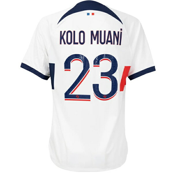 【スピード出荷】ナイキ 23-24 PSG パリサンジェルマン #23 コロ・ムアニ アウェイレプリカユニフォーム 大人用 サッカー レプリカシャツ 半袖 NIKE DX2693-101