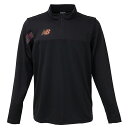 ニューバランス ジャージハーフジップトップ裏微起毛 大人用 サッカー トレーニングウェア NewBalance AMT45264-BK