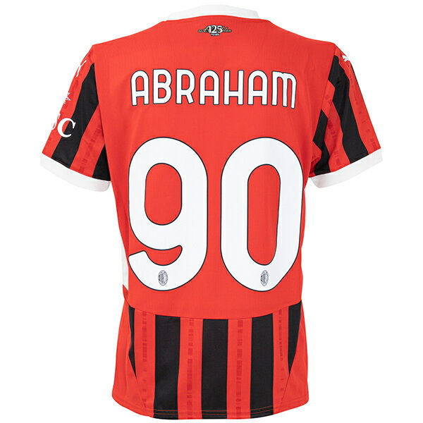 【スピード出荷】プーマ 24-25 ACM ACミラン #90 エイブラハム ホームレプリカユニフォーム 大人用 サッカーレプリカシャツ 半袖 puma 774979-01