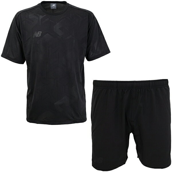 ニューバランス Black Out ジャガードメッシュニットショートスリーブTシャツ&ショーツ 大人用 サッカー 半袖 プラクティス上下セット NewBalan...