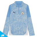 プーマ 25-26 MCFC マンチェスターシティ TR 1/4 ジップトップ JR ジュニア用 サッカー トレーニングトップ puma 782001-01