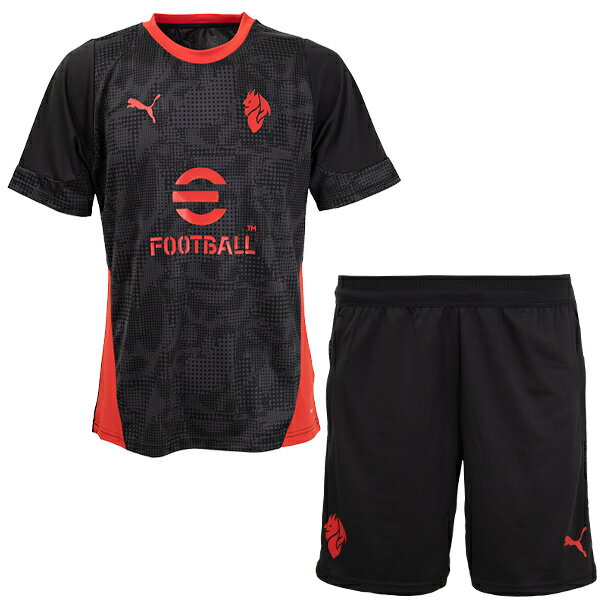 プーマ 25-26 ACM ACミラン トレーニングシャツ&ショーツ 大人用 サッカー プラクティス上下セット puma 782356-01/782370-04