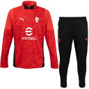 プーマ 25-26 ACM ACミラン TR 1/4 ジップトップ&パンツ 大人用 サッカー トレーニングウェア上下セット puma 782363-01/782...