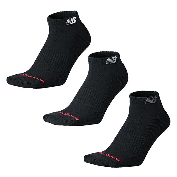 ニューバランス ショートレングス3Pソックス 靴下 ショートソックス NewBalance LAS55636-BK