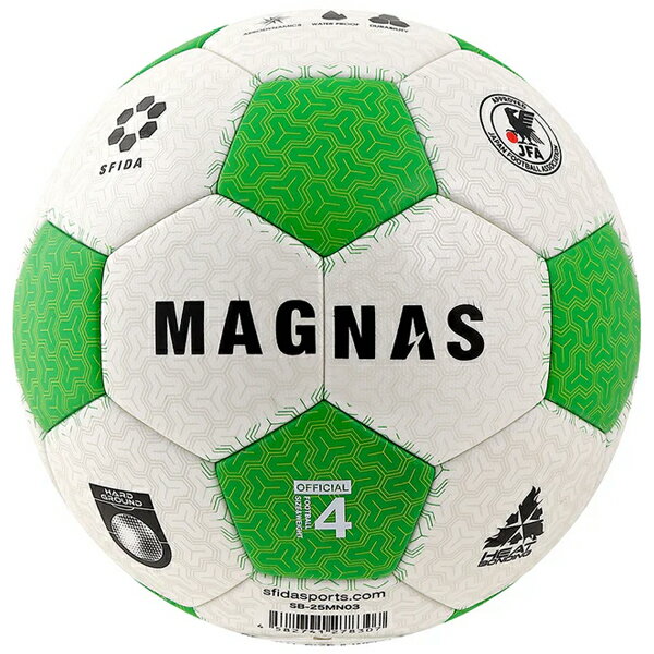 スフィーダ MAGNAS JR 土用 サッカーボール4号球 SFIDA SB25MN03-WHT/GRN