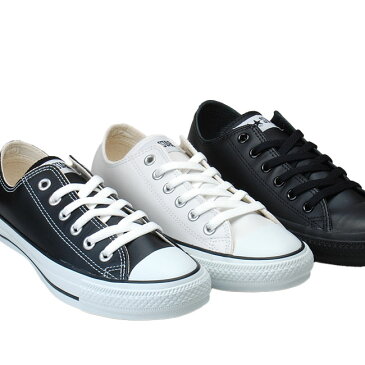 【6月10限定3つエントリーでP24倍】[送料無料]コンバース CONVERSE オールスター レザー OX LEA ALLSTAR OX ローカット メンズ レディース ブラック ブラックモノクローム ホワイト 22.0cm〜30.0cm 靴 定番シューズ 国内正規品