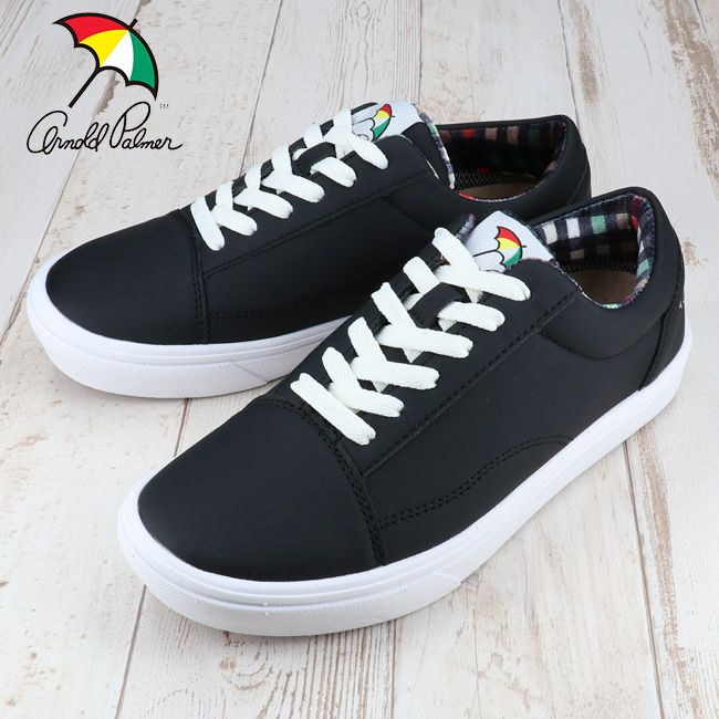 【11/23-25は5％OFFクーポン】アーノルドパーマー スニーカー レディース 防水 おしゃれ ローカット Arnold Palmer AL0863 黒 撥水 防滑 かわいい 雨 レイン シューズ 靴【2110】送料無料のサムネイル