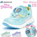 【9/1はクーポンで5%OFF】ムーンスター ディズニー プリンセス スニーカー キッズ 女の子 2E 歩きやすい 疲れない 履きやすい 軽量 マジックテープ リボン かわいい DN C1360 ティンカーベル ラプンツェル 幼児 子供 シューズ 靴【2507】