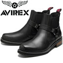 AVIREX DESTROYER アビレックス ブーツ デストロイヤー AV2710 BLACK メンズ エンジニアブーツ サイドゴアブーツ リングブーツ バイカ..