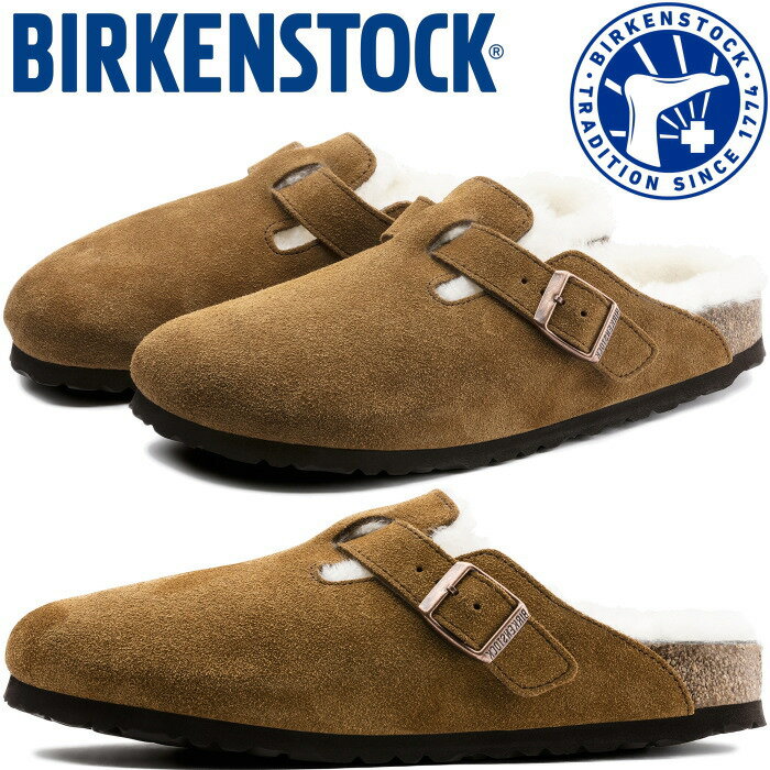 BIRKENSTOCK BOSTON SHEARLING ビルケンシュトック ボストン 1001140 ミンク スエード クロッグサンダル カジュアルシューズ メンズ サンダル クロッグ レディース ボア スリッポン アウトドア キャンプ ドイツ製 正規品 送料無料