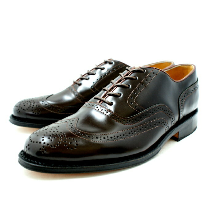 ●● カミナンド Caminando ビジネスシューズ 本革 メンズ 革底 ウィングチップ FULL BROGUE OXFORD 14110A 〔CAFE〕 茶 men's business shoes 【あす楽対応】【Recommend】【コンビニ受取対応】
