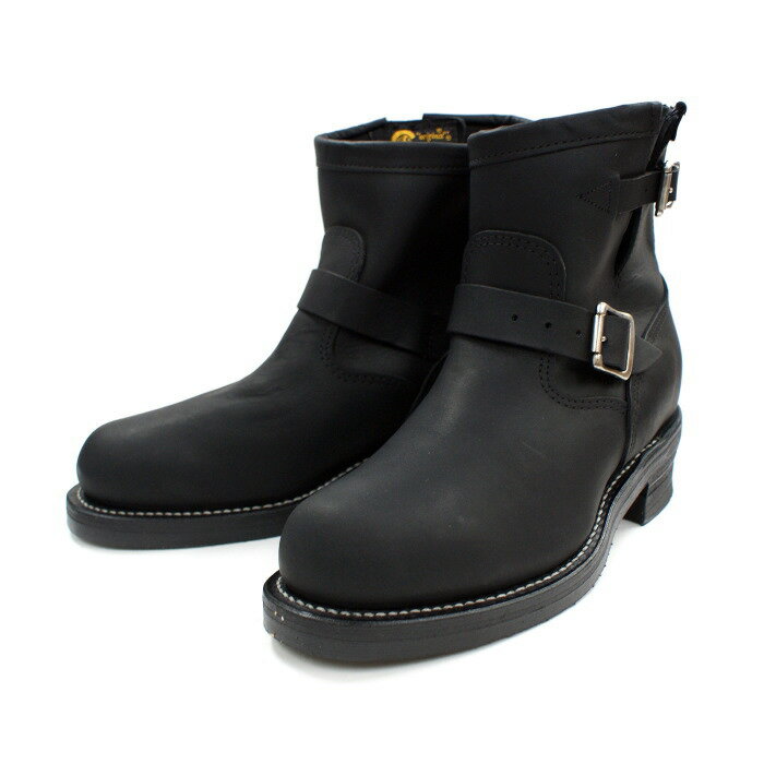 ●● チペワ ショートエンジニア ブーツCHIPPEWA 1901M58 7-inch Original Steel Toe Engineers Boots ［Met-Black］ 正規品 保証書付 メンズ アメリカ製 送料無料【コンビニ受取対応】