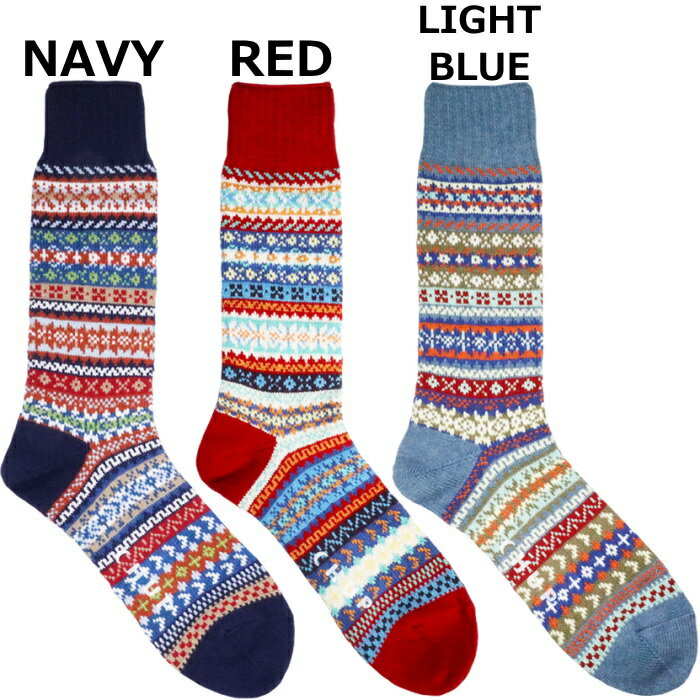 【お買い物マラソンポイント最大10倍】 CHUP 靴下 チュプ ソックス NATUR ナトゥール メンズ 日本製 ハイソックス クルーソックス byグレン・クライド 男性用 お洒落 見せ靴下 おしゃれ ギフト プレゼント 柄物 民族 綿中厚ソックス 【ネコポス対応】 12時までは当日配送