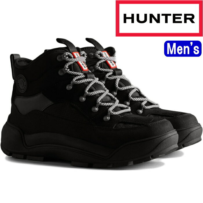 HUNTER 正規品 ハンター レインブーツ ショート MFS2335LNR MENS URBAN EXPLORER BOOT メンズ レースアップブーツ アウトドア キャンプ 耐水 全天候型 カジュアル フェス スポーツ レジャー 旅行 野外 送料無料 2023秋冬新作