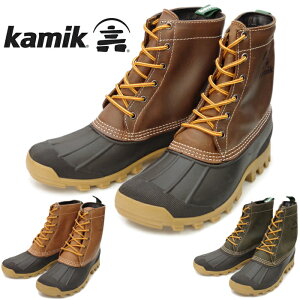 【SALE：50％OFF】 カミック スノーブーツ kamik YUKON 6 ユーコン 1600431 レースアップブーツ レインブーツ メンズ 本革 ウィンターブーツ 長靴 防水 防寒 防寒ブーツ 雪 靴 雨靴 全天候型 送料無料 【あす楽対応】