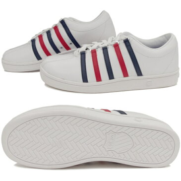 ケースイス K-SWISS CLASSIC 88 02248-154 ［WHITE/DRESS BLUE/RIBBON RED］ クラシック スニーカー メンズ レディース ローカット レザー 2017春夏新作 【コンビニ受取対応】