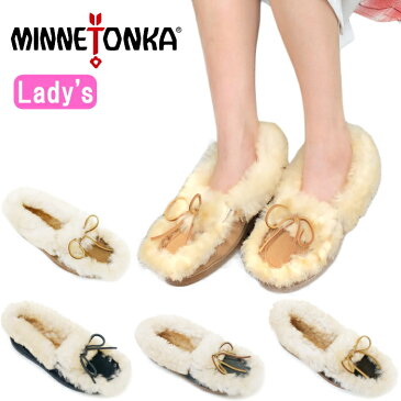 MINNETONKA ULUTIMATE SLIPPER 正規品 ミネトンカ モカシン ボア シープスキン レディース スエード カジュアルシューズ スリッポン 本革 もこもこ 靴 送料無料