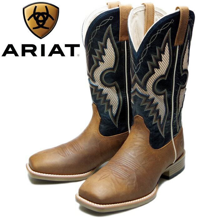 ITEM INFORMATION 商品名 ARIAT ブーツ アリアット ウエスタンブーツ メンズ SOLADO VENTTEK WESTERN BOOT 10027202 カウボーイブーツ ワークブーツ 本革 ペコスブーツ ウエスタン BOOTS 本革 靴 men’s ペコスブーツ ローパーブーツ ラウンドトゥ ブラウン ブルー 茶 青 ブランド情報 【ARIAT/アリアット】 「ARIAT」は米ペンシルバニア州のサラブレッド農場に生まれたベス・クロス氏と、パム・パーカー氏によって 1992年にアメリカカリフォルニア州で設立された乗馬ブランド。 実際に履く人の事を考え、デザインだけでなく快適性に着目しフィッティングやクッショニングなど様々なテクノロジーを導入し、 革命的なライディングブーツを開発、ハンドメイドで作られた上質な造りと機能性が支持され、現在ではアパレルを含めウエスタンスタイル、イングリッシュスタイル共に世界最大の乗馬ブランドとなった。 アメリカナショナルチームの馬術選手を始め、世界中の多くのアスリートにも愛用されている。 ARIATブランドは、ウエスタンブーツ、乗馬ブーツに加え、サウスウエスタンのカジュアルスタイル、また、クラフトマンシップにこだわったプレミアムライン［two24］を展開している。 【ARIATブランド名の由来】 1970年のアメリカバージニア州で生まれ、1973年のアメリカの3冠を獲るなど、数多くの大記録を打ち立てたアメリカ合衆国を代表する競走馬"Secretariat"（セクレタリアット）から"ARIAT"ネームがインスパイアされた。 商品詳細 伝統的なステッチパターンや質感の高いフルグレインレザーでクラシックなルックスをARIAT独自のベンチレーションシステムを採用し、ブーツ内の通気性を高めた「VENT TEK」シリーズ。防臭性能の高いX-Staticエアメッシュ素材を使用、とても柔らかなアッパーの仕上がりで高い快適性を具現化しました。ロングブーツであることを忘れるほどの履きやすさです。アウトソールにはARIATオリジナルの「Bantamweight」ソールを採用、軽量でありながら耐久性に優れた設計となっています。オリジナル多層ソール構造「ATS Pro」はスニーカーのような履き心地を実現。全世界の多くのウエスタンライダーにも使われているARIATらしいハイブリッドウエスタンブーツです。 アッパー フルグレインレザー（牛革） ソール ラバーソール ワイズ EE 製法 グッドイヤーウェルト製法 サイズ感 このモデルはワイドフィットになります。ジャストサイズで選択されることをお勧めします。※サイズ感には個人差がございますのであくまでも参考程度にお考え下さい。 備考 ★素材の仕様上、部分によっては左右あるいは片方において、外側と内側で質感が異なる場合や、性質上、皺や傷、色むら、ステッチずれがある場合がございます。 これらは不良品ではなく、製品特有のものとなりますので予めご了承頂きご使用をお楽しみ下さい。 ★最新の在庫状況の更新に努めておりますが、メーカー在庫も含めており、実店舗や姉妹店でも販売を行っておりますため、売り違い等で商品をご用意出来ない場合やお取り寄せ（メーカーが休業日の場合は、休業明けの在庫確認となります。）になる可能性がございます。 予めご了承下さいませ。 メーカー希望小売価格はメーカーカタログに基づいて掲載していますITEM INFORMATION 商品名 ARIAT ブーツ アリアット ウエスタンブーツ メンズ SOLADO VENTTEK WESTERN BOOT 10027202 カウボーイブーツ ワークブーツ 本革 ペコスブーツ ウエスタン BOOTS 本革 靴 men’s ペコスブーツ ローパーブーツ ラウンドトゥ ブラウン ブルー 茶 青 ブランド情報 【ARIAT/アリアット】 「ARIAT」は米ペンシルバニア州のサラブレッド農場に生まれたベス・クロス氏と、パム・パーカー氏によって 1992年にアメリカカリフォルニア州で設立された乗馬ブランド。 実際に履く人の事を考え、デザインだけでなく快適性に着目しフィッティングやクッショニングなど様々なテクノロジーを導入し、 革命的なライディングブーツを開発、ハンドメイドで作られた上質な造りと機能性が支持され、現在ではアパレルを含めウエスタンスタイル、イングリッシュスタイル共に世界最大の乗馬ブランドとなった。 アメリカナショナルチームの馬術選手を始め、世界中の多くのアスリートにも愛用されている。 ARIATブランドは、ウエスタンブーツ、乗馬ブーツに加え、サウスウエスタンのカジュアルスタイル、また、クラフトマンシップにこだわったプレミアムライン［two24］を展開している。 【ARIATブランド名の由来】 1970年のアメリカバージニア州で生まれ、1973年のアメリカの3冠を獲るなど、数多くの大記録を打ち立てたアメリカ合衆国を代表する競走馬"Secretariat"（セクレタリアット）から"ARIAT"ネームがインスパイアされた。 商品詳細 伝統的なステッチパターンや質感の高いフルグレインレザーでクラシックなルックスをARIAT独自のベンチレーションシステムを採用し、ブーツ内の通気性を高めた「VENT TEK」シリーズ。防臭性能の高いX-Staticエアメッシュ素材を使用、とても柔らかなアッパーの仕上がりで高い快適性を具現化しました。ロングブーツであることを忘れるほどの履きやすさです。アウトソールにはARIATオリジナルの「Bantamweight」ソールを採用、軽量でありながら耐久性に優れた設計となっています。オリジナル多層ソール構造「ATS Pro」はスニーカーのような履き心地を実現。全世界の多くのウエスタンライダーにも使われているARIATらしいハイブリッドウエスタンブーツです。 アッパー フルグレインレザー（牛革） ソール ラバーソール ワイズ EE 製法 グッドイヤーウェルト製法 サイズ感 このモデルはワイドフィットになります。ジャストサイズで選択されることをお勧めします。※サイズ感には個人差がございますのであくまでも参考程度にお考え下さい。 備考 ★素材の仕様上、部分によっては左右あるいは片方において、外側と内側で質感が異なる場合や、性質上、皺や傷、色むら、ステッチずれがある場合がございます。 これらは不良品ではなく、製品特有のものとなりますので予めご了承頂きご使用をお楽しみ下さい。 ★最新の在庫状況の更新に努めておりますが、メーカー在庫も含めており、実店舗や姉妹店でも販売を行っておりますため、売り違い等で商品をご用意出来ない場合やお取り寄せ（メーカーが休業日の場合は、休業明けの在庫確認となります。）になる可能性がございます。 予めご了承下さいませ。 ARIAT アリアット 商品一覧はコチラ