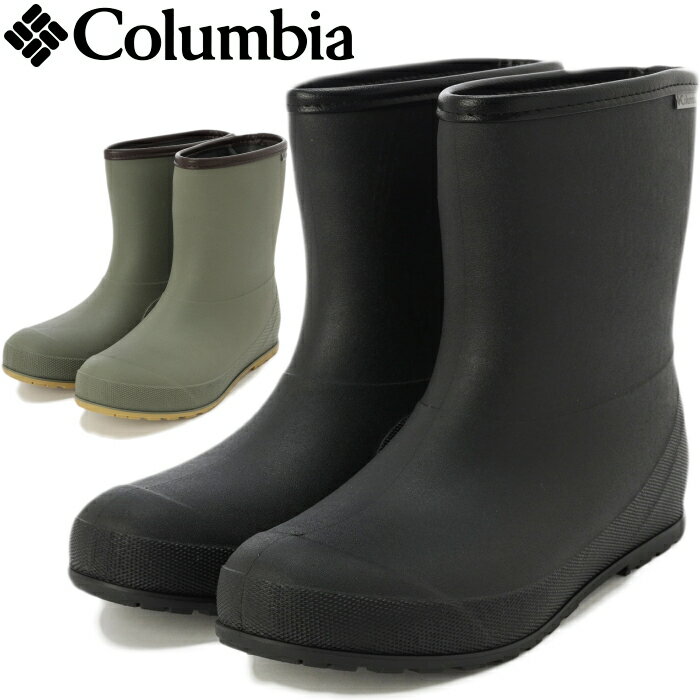 Columbia RUDDY LEAF SHORT コロンビア レインブーツ メンズ レディース YU9049 ラディーリーフ ショート ショートブーツ レインシューズ 長靴 防水 キャンプ アウトドア カジュアル ラバーブーツ 正規品 送料無料 12時までは当日配送