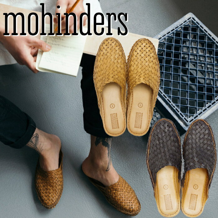  MOHINDERS City Slipper Woven モヒンダース シティースリッパ レザーサンダル クロッグサンダル サンダル メンズ レザー スリッポン 本革 LEATHER SANDAL カジュアル タウンユース インド製 送料無料