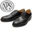 エヌピーエス NPS 6175-17359 OFFICER GIBSON SHOES 5 EYELET GIBSON オフィサーギブソンシューズ オフィサーシューズ ダービーシューズ プレーントゥ レザー ビジネスシューズ メンズ 本革 イングランド製 送料無料 【あす楽対応】