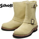 ショット エンジニアブーツ Schott ENGINEER BOOTS S23001 ベージュ メンズ ワークブーツ 本革 エンジニア ブーツ レザー バイカーブーツ ミリタリーブーツ 革靴 バイク靴 アウトドア キャンプ タウンワーク 2023秋冬新作 送料無料