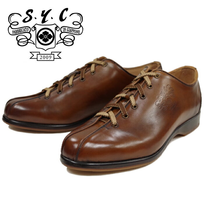 S.Y.C エスワイシー SYC シューズ ブーツ メンズ ローカット 1502 BROWN 日本製 レザー 送料無料 【コンビニ受取対応】