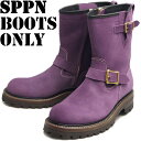 【お買い物マラソンポイント最大10倍】 SPPN BOOTS スッピン SP-09E パープルスエード 9-INCH ENGINEER BOOTS 9インチ エンジニアブーツ ワークブーツ 本革 メンズ エンジニア ブーツ レザー バイカーブーツ アウトドア キャンプ 日本製 送料無料 12時までは当日配送
