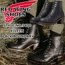 RED WING EILEEN 3400 レッドウィング アイリーン ブーツ レディース 本革 ［Black "Boundary"］ ブラック バウンダリー ワークブーツ レースアップブーツ モダン クラシック アウトドア キャンプ タウンユース アメリカ製 正規品 送料無料 